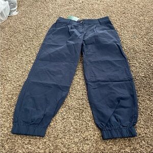 Halara NWT pleaded jogger style pants, large dark blue